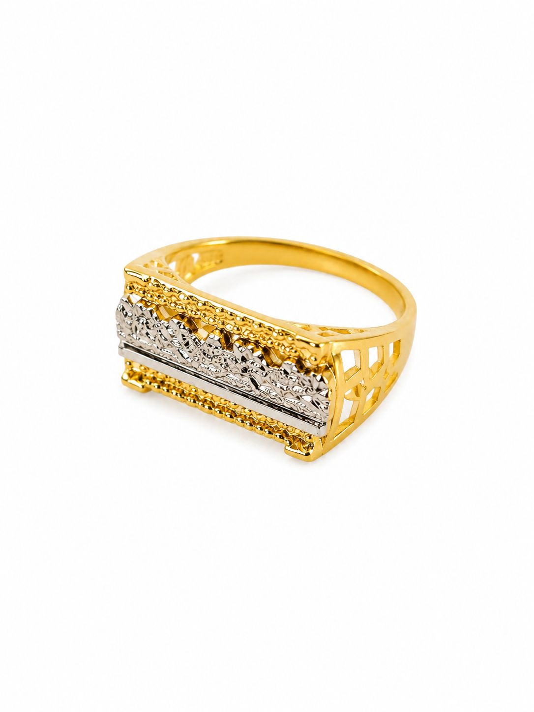 14K Two-Tone Gold Last Supper Signet Ring
