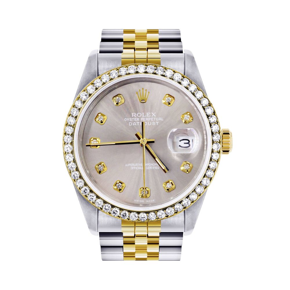Rolex Datejust 36 with diamond two-tone dial and bezel