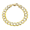 Dual Glow Cuban Link Bracelet in 14K Gold with Diamond Cut
