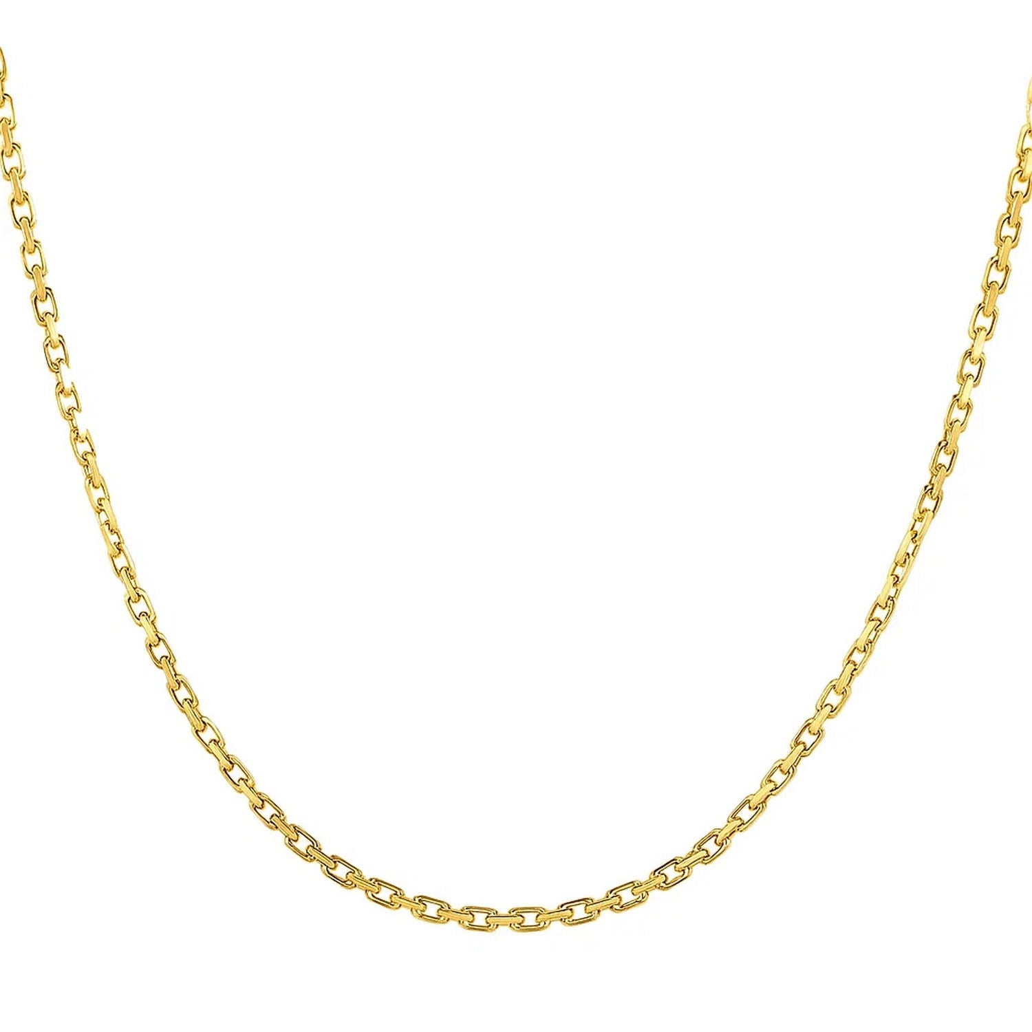 14k Yellow Gold French Cable Link Chain (2.50 mm)