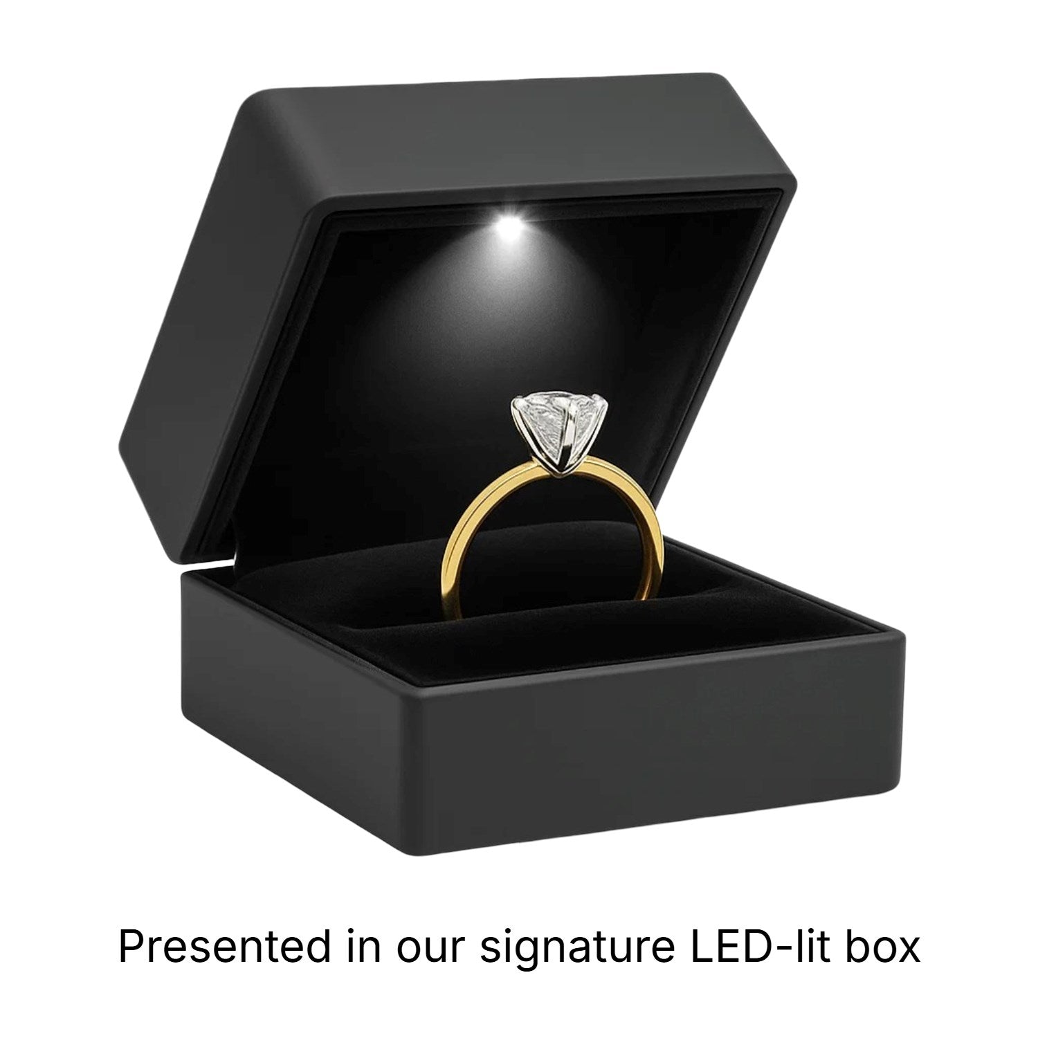 1.50Ct Emerald Lab Grown IGI G/VS1 Diamond Ring in 14K Yellow Gold