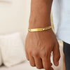 14K Yellow Gold Lite Cuban ID Bracelet (6.60 mm)