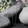 18k White Gold Diamond Cut Cable Link Chain (1.10 mm)