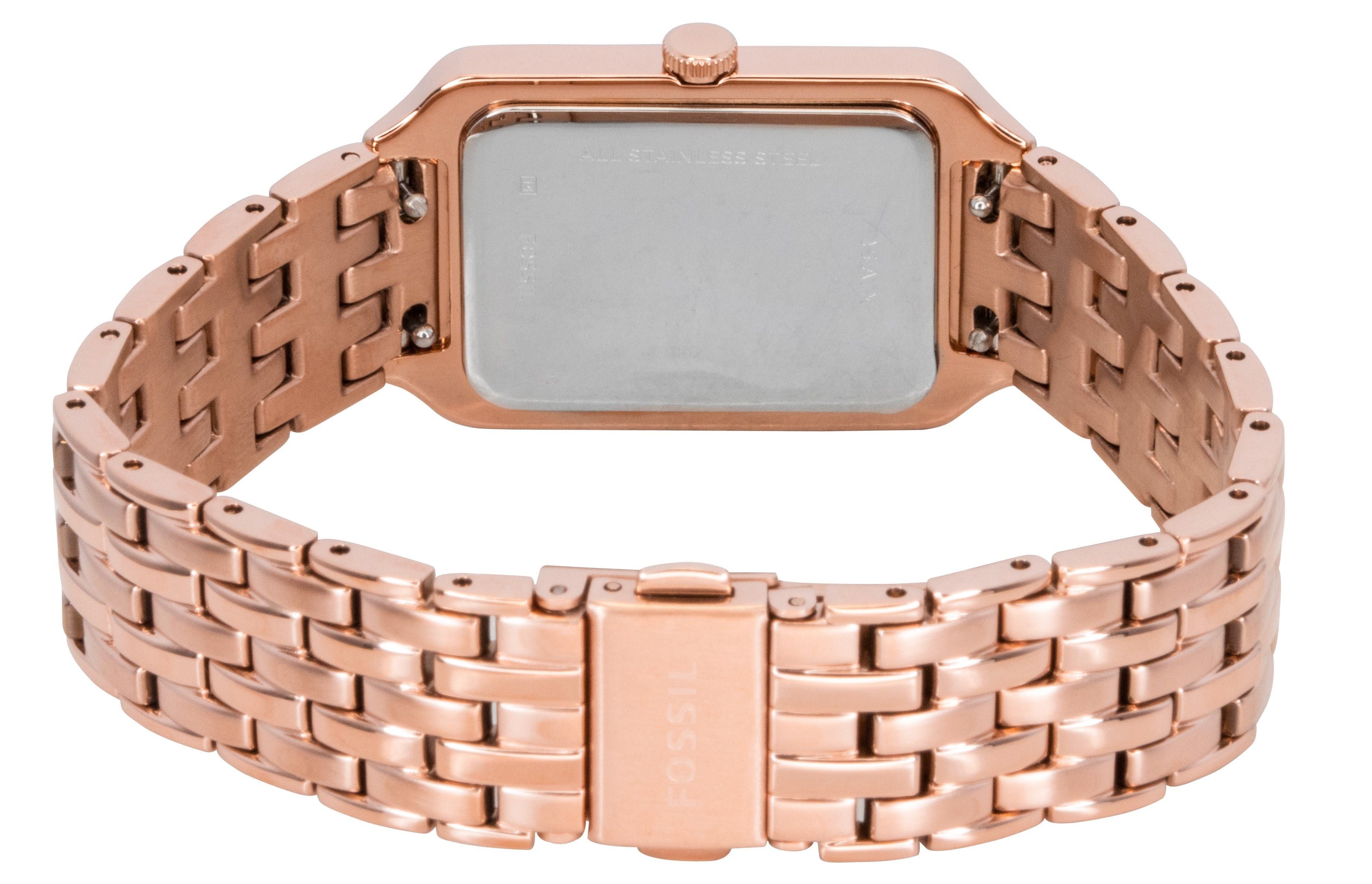 Fossil Raquel Rose Gold Tone Chocolate Dial Mesh Style ES5323 Women's Watch