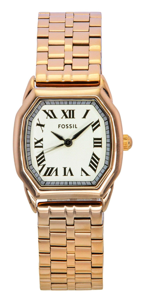 Fossil Harlow Rose Gold Tone Elegant Link Bracelet ES5386 Women's Watch
