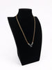 Geometric Design Necklace in 14K Yellow Gold with Blue Topazes
