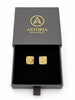 ELEGANT SQUARE STUD 10K