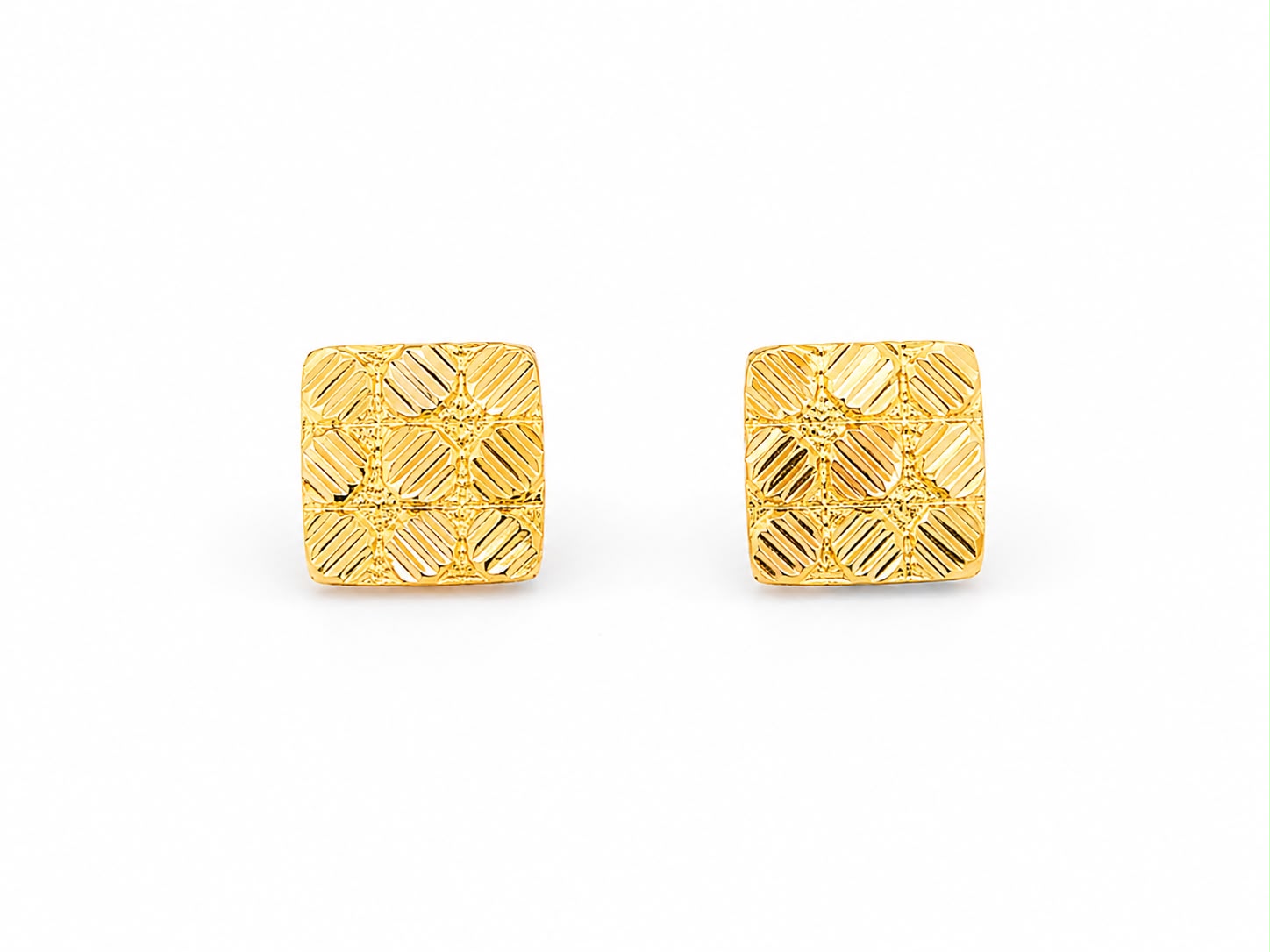 ELEGANT SQUARE STUD 10K