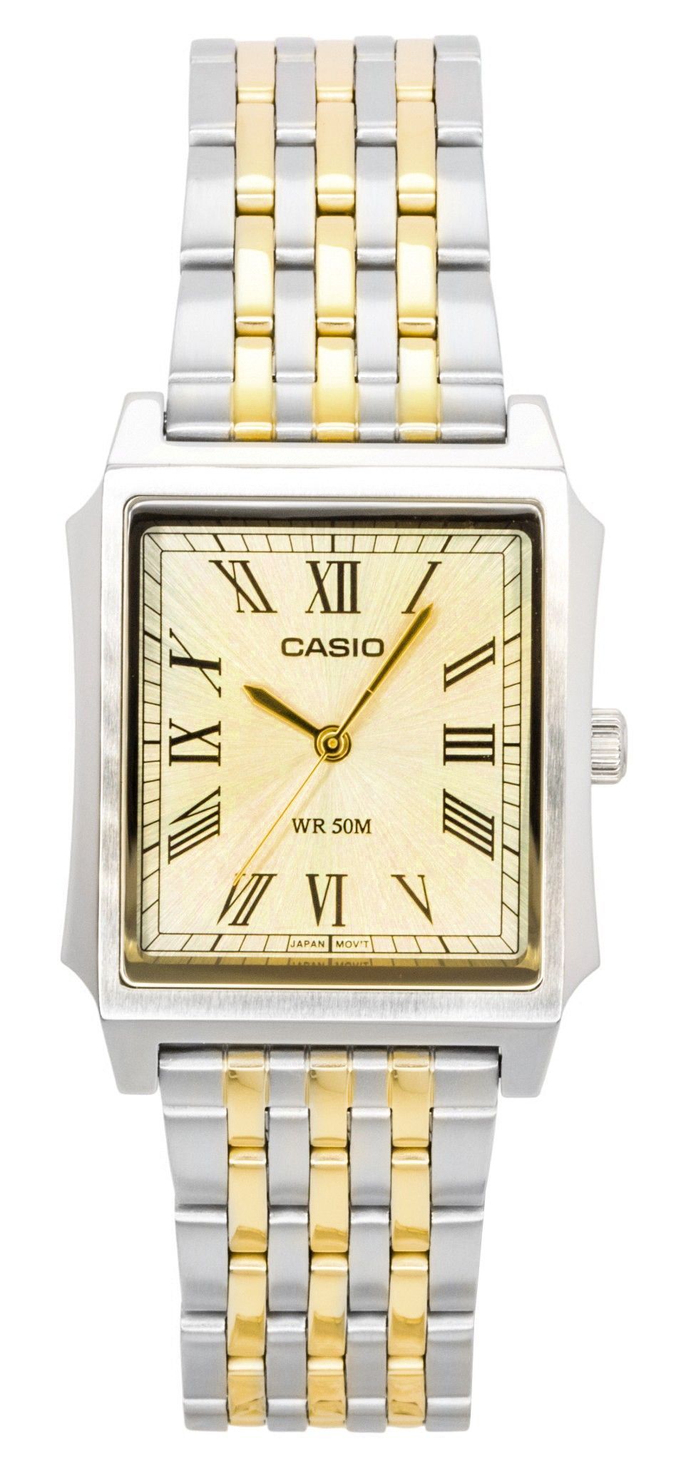 Casio Analog Stainless Steel Gold Dial Quartz MTP-B190SG-9BV Men's Watch