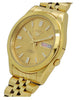 Seiko 5 Gold Tone Stainless Steel Gold Dial 21 Jewels Automatic SNKK20K1 Men's Watch
